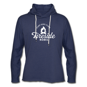 Unisex Lightweight Terry Hoodie - heather navy