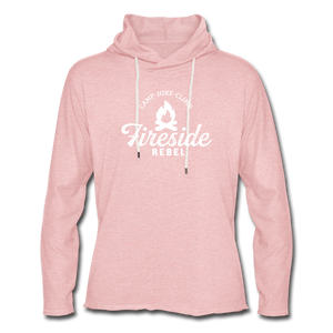 Unisex Lightweight Terry Hoodie - cream heather pink