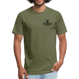 Fitted Cotton/Poly T-Shirt by Next Level - heather military green