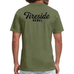 Fitted Cotton/Poly T-Shirt by Next Level - heather military green