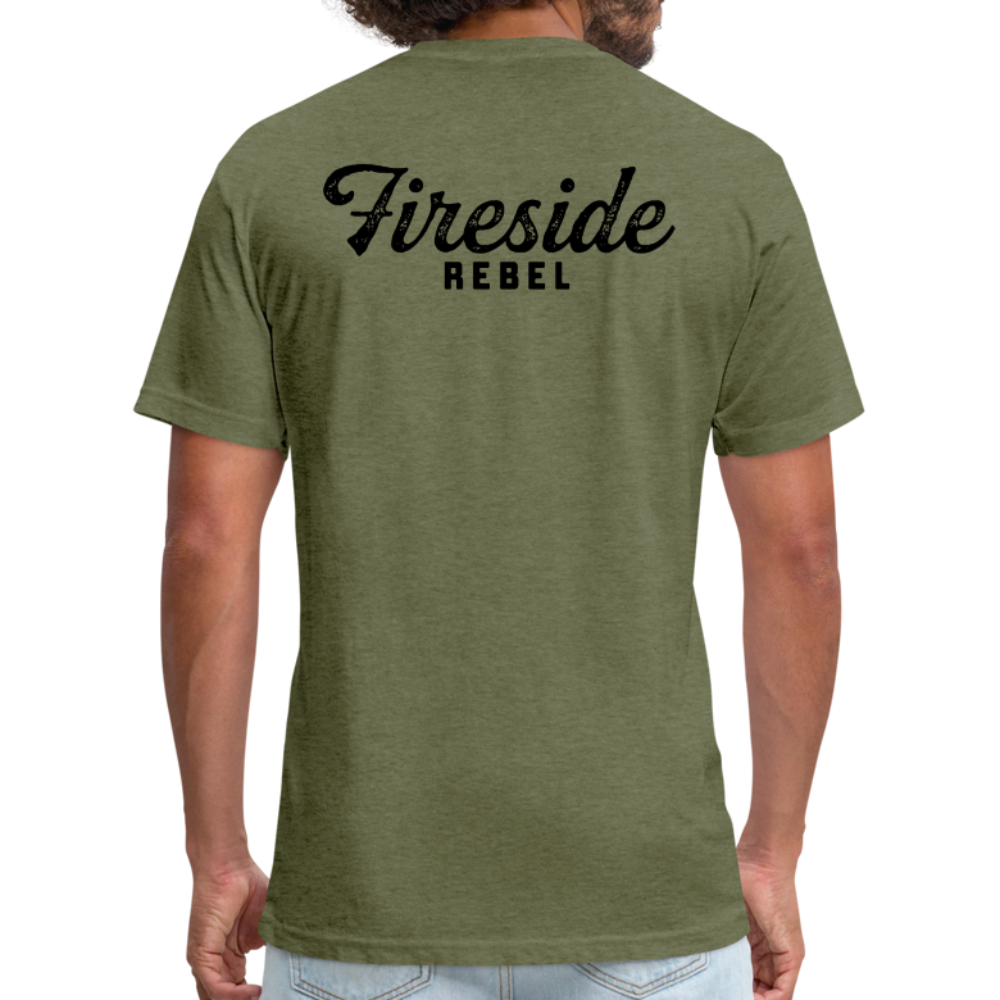 Fitted Cotton/Poly T-Shirt by Next Level - heather military green