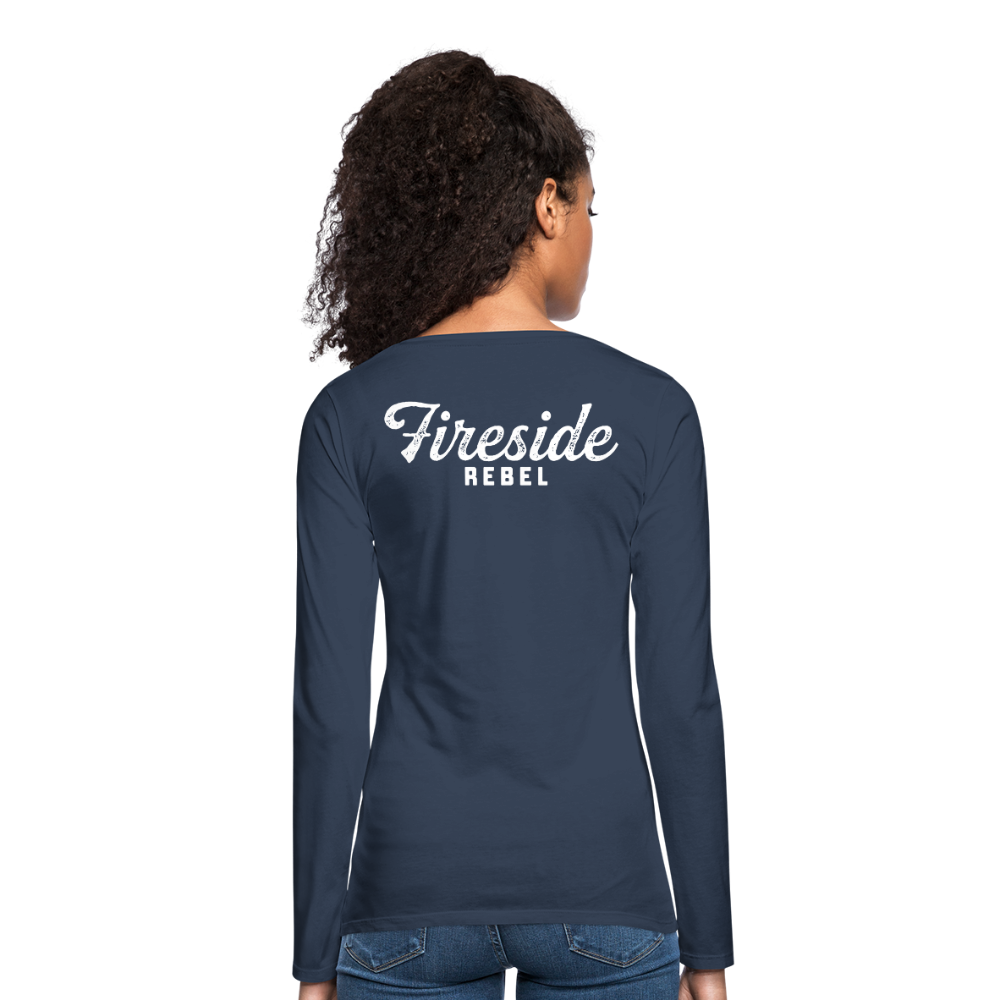 Women's Premium Long Sleeve T-Shirt - navy