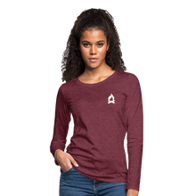 Load image into Gallery viewer, Women&#39;s Premium Long Sleeve T-Shirt - heather burgundy
