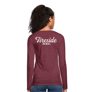 Women's Premium Long Sleeve T-Shirt - heather burgundy