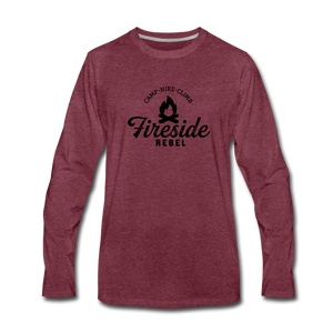 Men's Premium Long Sleeve T-Shirt - heather burgundy