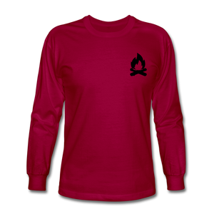 Men's Long Sleeve T-Shirt - dark red