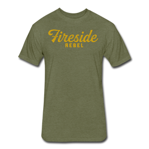 Fitted Cotton/Poly T-Shirt by Next Level - heather military green