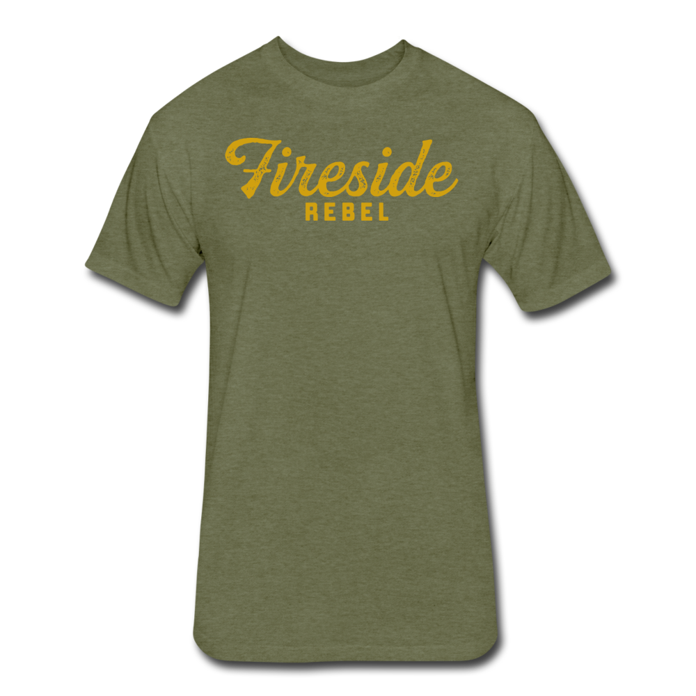 Fitted Cotton/Poly T-Shirt by Next Level - heather military green